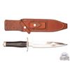 Image 1 : Randall Made Model 2 Fighting Stiletto 8" Dagger with Factory Leather Sheath