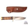 Image 1 : Randall Made Knife Custom Model 25 Trapper 5" Blade with Thuya Burl Handle