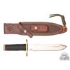 Image 1 : Randall Made Knife Model 18 Attack Survival 7-1/2" Blade with Sawtooth Back and Leather Sheath