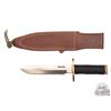 Image 2 : Randall Made Knife Model 18 Attack Survival 7-1/2" Blade with Sawtooth Back and Leather Sheath