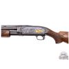 Image 4 : Beautiful 1917 Winchester Model 12 Trap Deluxe 12 GA Shotgun Engraved, Gold & Silver Inlaid
