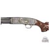 Image 5 : IMPRESSIVE Winchester 42 Pigeon .410 GA Pump Shotgun Engraved, Gold Inlaid & Signed by Angelo Bee