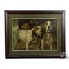 Image 1 : Framed Winchester "Bear Dogs" Lithograph Sign by H.R. Poore