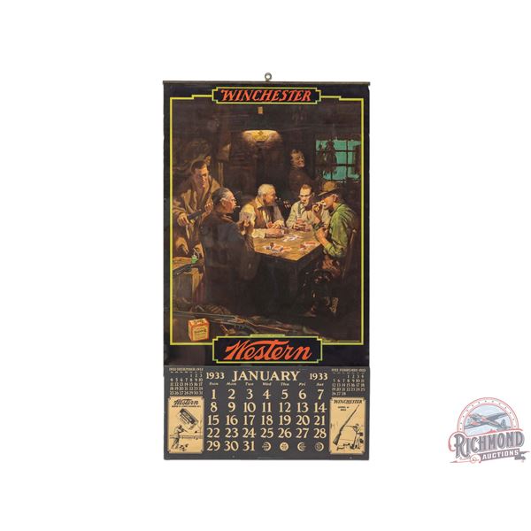 1933 Winchester Western "Respecters of Limits" Paper Calendar by William Eaton