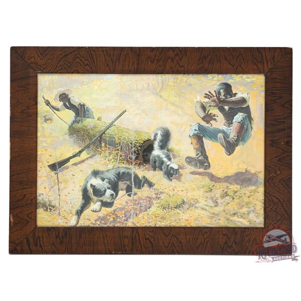 Winchester "Shoot Them And Avoid Trouble" Framed Paper Poster
