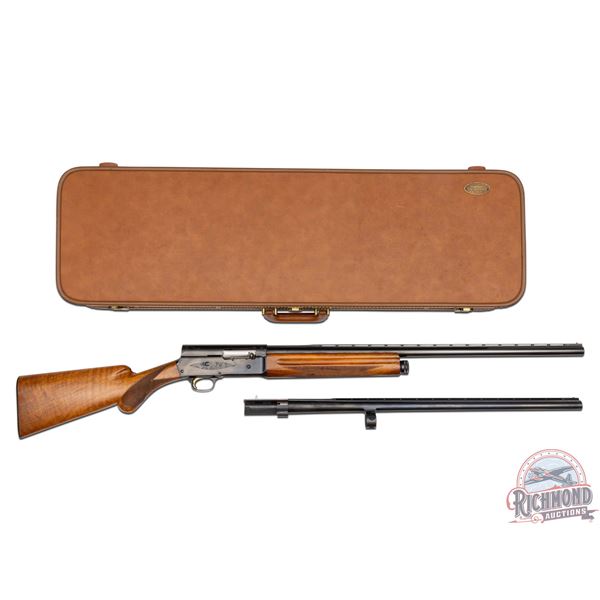 Belgium Browning A-5 Grade I Light Twelve Shotgun Two Barrel Cased Set