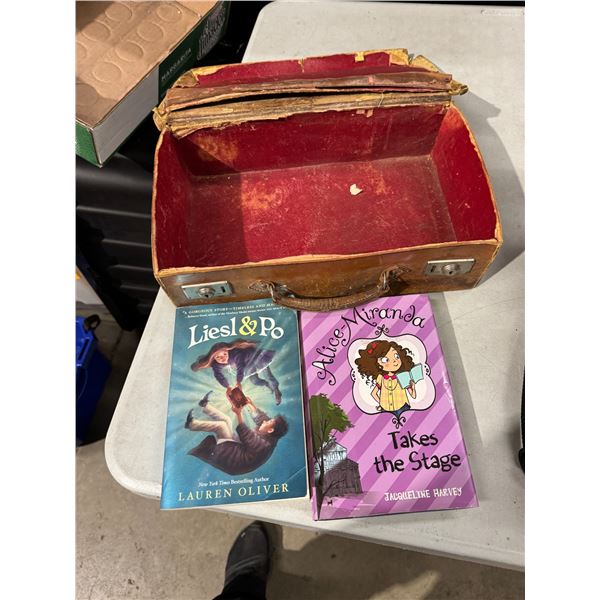 Books and vintage case