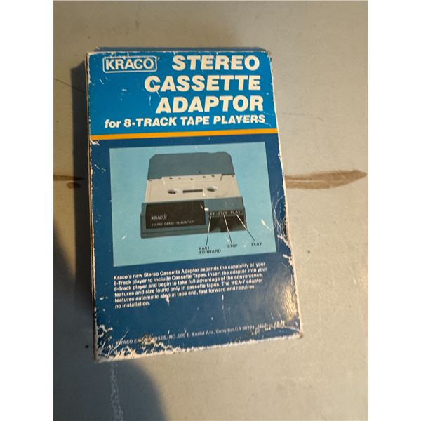 Stereo cassette adapter for a track tape players