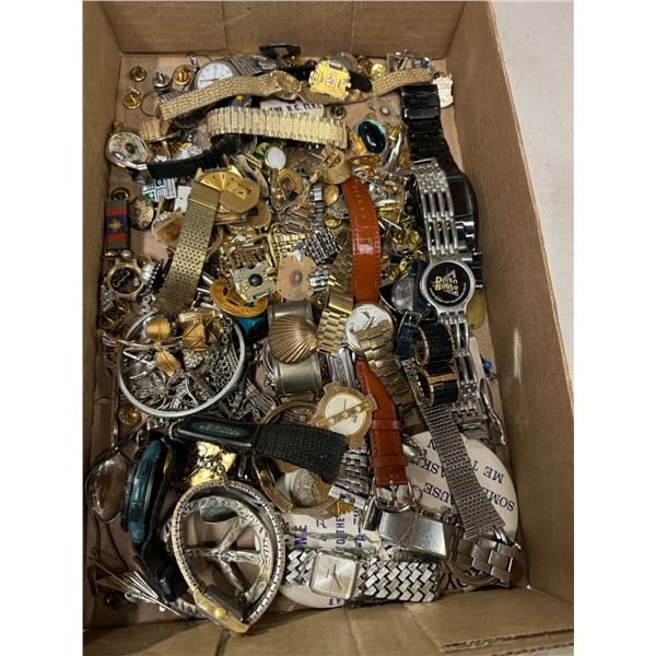 Assorted costume, jewelry, and watches