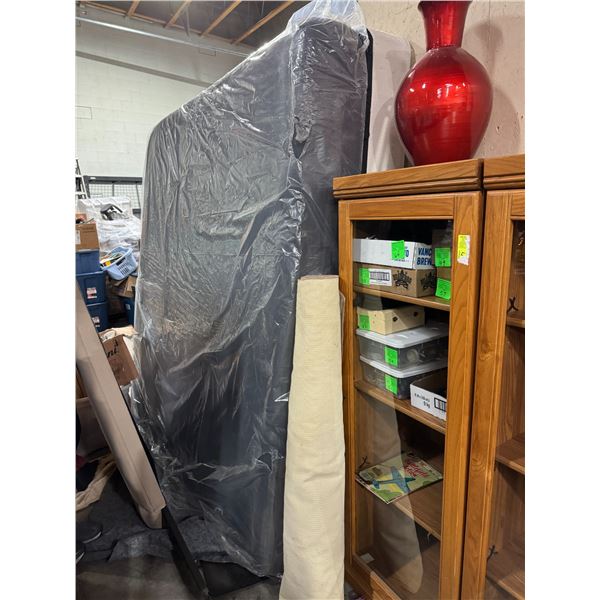 King size mattress, and boxspring