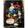 Image 1 : assorted, garage fluids with bin and lid