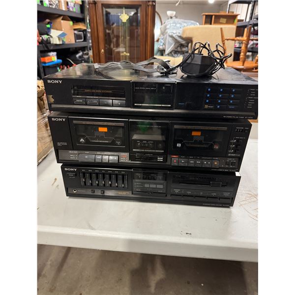 Sony FM M tuner stereo cassette deck and amplifier
