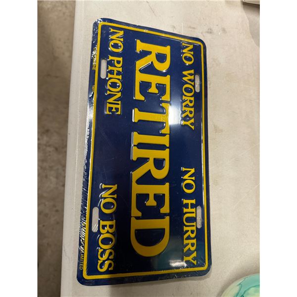 Retired license plate