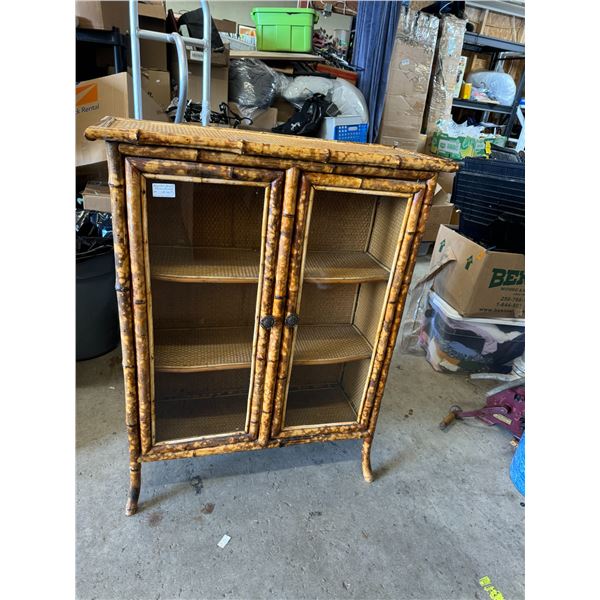 Bamboo display cabinet 33" x 13" x 42 1/2" tall tall