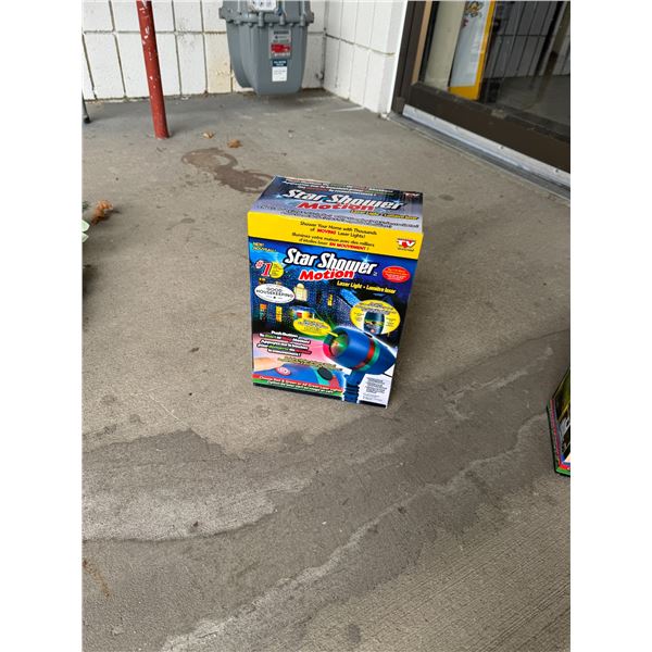 Star shower motion, laser light