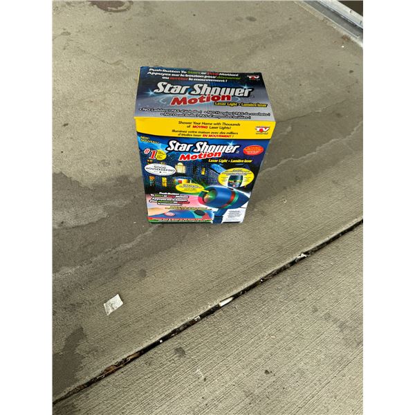 Star shower motion, laser light