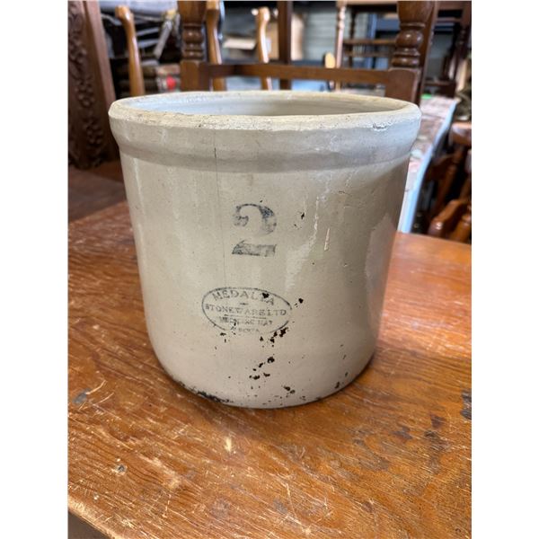 Medalta 2 stoneware crock medicine hat