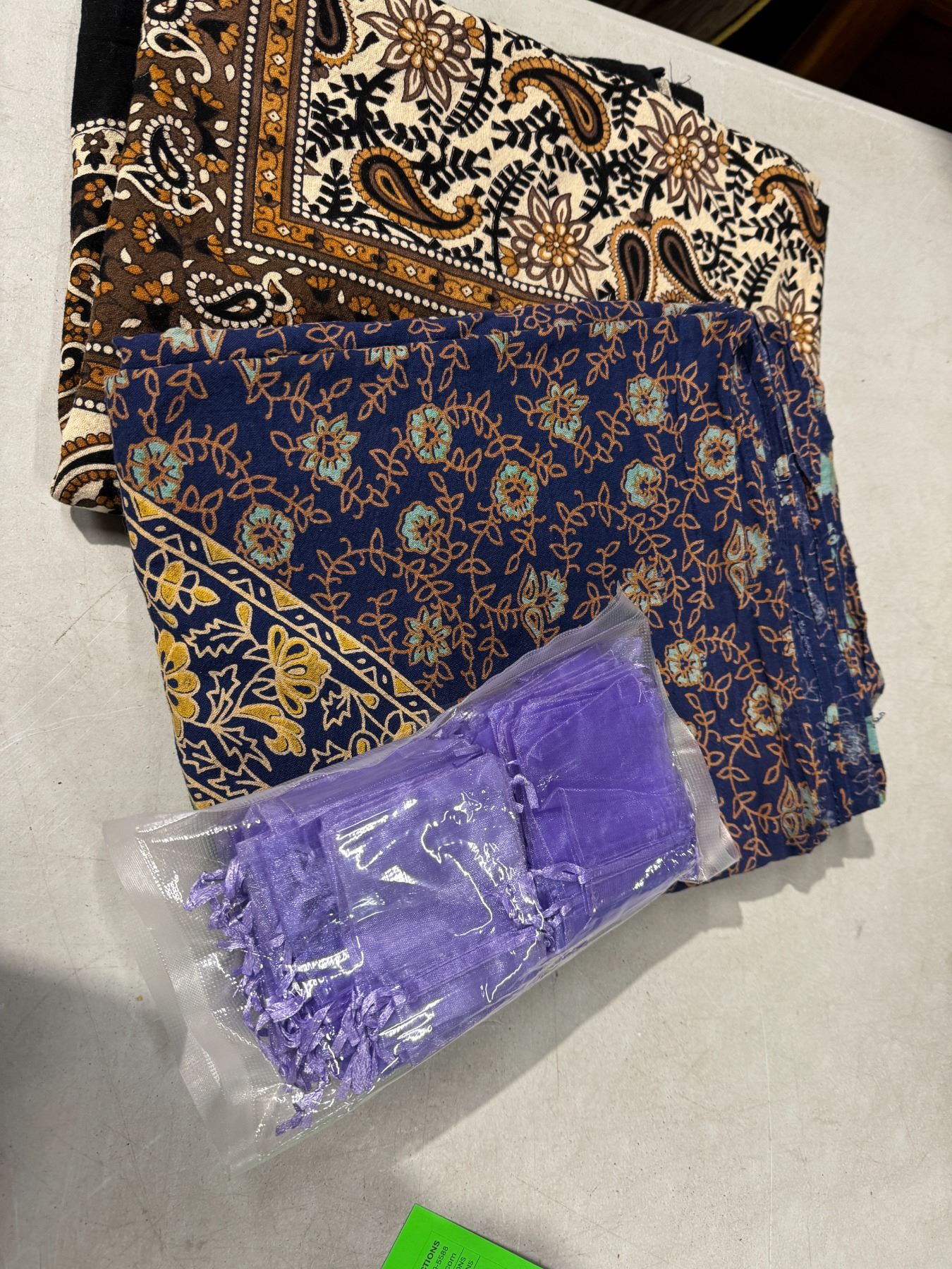 Material and pull string bags