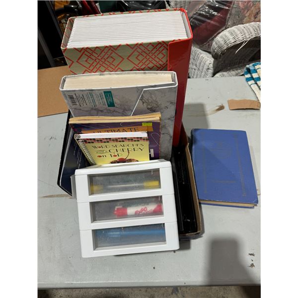 File folders and markers