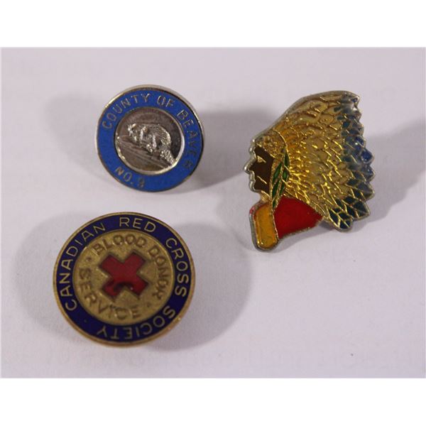 LOT OF 3 VARIOUS VINTAGE CANADIANA PINS