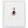 Image 1 : #220-UNHEATED GARNET & CZ PENDANT