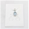 Image 1 : #188-SKY BLUE TOPAZ & CZ PENDANT
