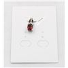 Image 1 : #237-UNHEATED GARNET & CZ  PENDANT