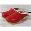 Image 1 : PAIR OF WOODEN KIDS CLOGS KRONE TOFFEL