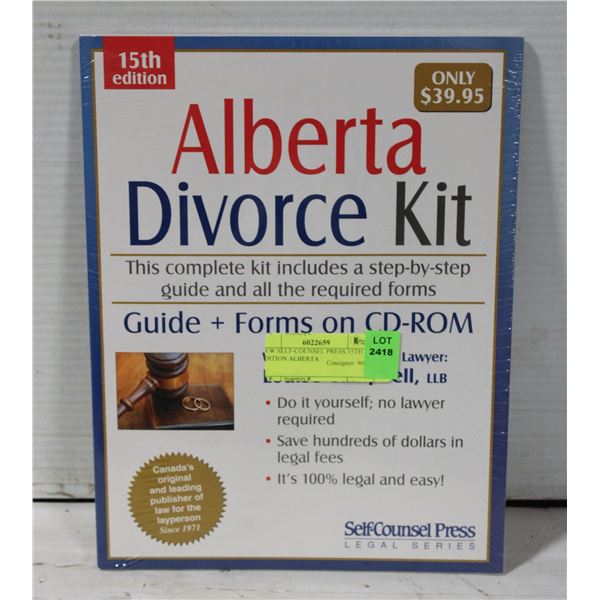 NEW SELF-COUNSEL PRESS 15TH EDITION ALBERTA