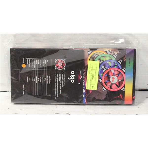 NEW AIGO HALO LED RING FAN (2 PACK) - 12 CM