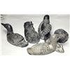 Image 2 : 23)  LOT OF 5 WOLF ORIGINALS INUITE SOAPSTONE