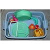 Image 1 : BIN OF VINTAGE TUPPERWARE