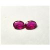 Image 1 : 8)  LOT OF 2 OVAL MATCHED RUBY GEMSTONES, TOTAL OF