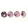 Image 1 : 12)  LOT OF 4 ROUND MATCHED PALE PINK SAPPHIRES, R
