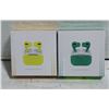 Image 1 : 2 NEW PAIRS OF AIRBUDS PRO 1 YELLOW 1 GREEN