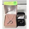 Image 1 : ESTATE NECKLACE & EARRINGS IN BOXES TOGETHER`