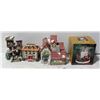 Image 1 : 4 PCS CHRISTMAS VILLAGES HOUSES ASSORTED