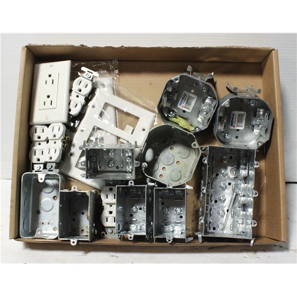18. FLAT OF NEW ELECTRICAL BOXES. ETC.