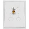 Image 1 : #60-UNHEATED CITRINE  & CZ GEMSTONE PENDANT