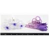 Image 1 : 2 NEW PURPLE FLOWER DESIGN CLAW CLIP HAIR CLIPS