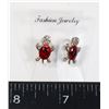 Image 1 : NEW SILVER TONE RED AND CLEAR RHINESTONE TURTLE
