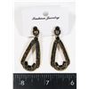 Image 1 : NEW NAVY BLUE RHINESTONE TEAR DROP DANGLE