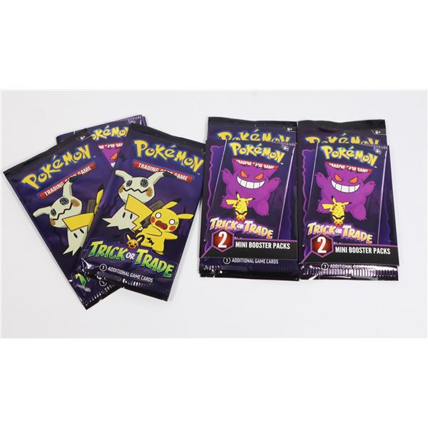 3 NEW POKEMON TRICK OR TRADE 2 PACK BOOSTER SETS