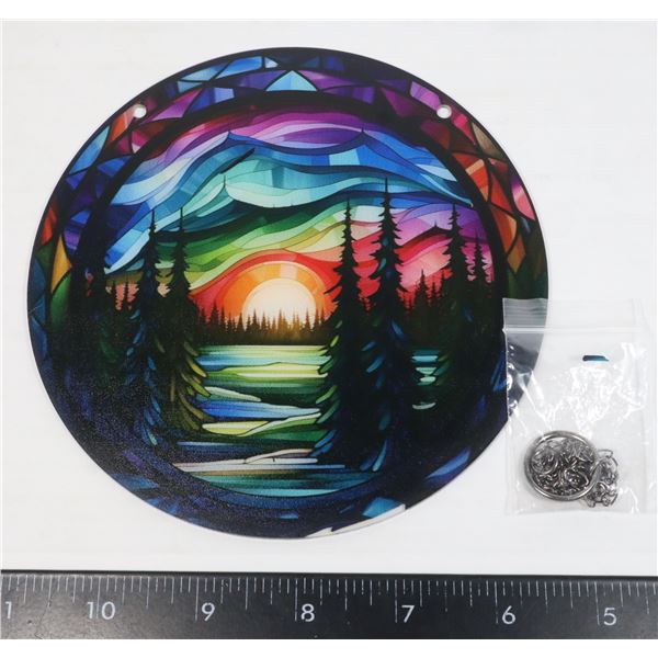 NEW 6" AURORA BOREALIS THEME HANGING WINDOW LIGHT