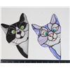 Image 1 : TWO NEW PEEKING CAT WINDOW STICKERS