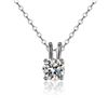 Image 1 : 1 CT GRA CERTIFIED MOISSANITE 925 SILVER NECKLACE