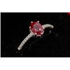 Image 1 : #914-5 X 7 OVAL RUBY SET IN CENTER WITH CZ’S
