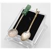 Image 1 : 2 STERLING SILVER SPOONS TOGETHER ONE WITH