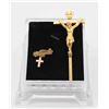 Image 1 : PAIR OF GOLD PLATED CROSSES