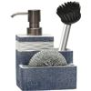 Image 1 : NEW SUANTI BLUE FABRIC SOAP DISPENSER CADDY